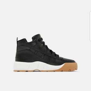 Zara Black and White High-Top Sneakers